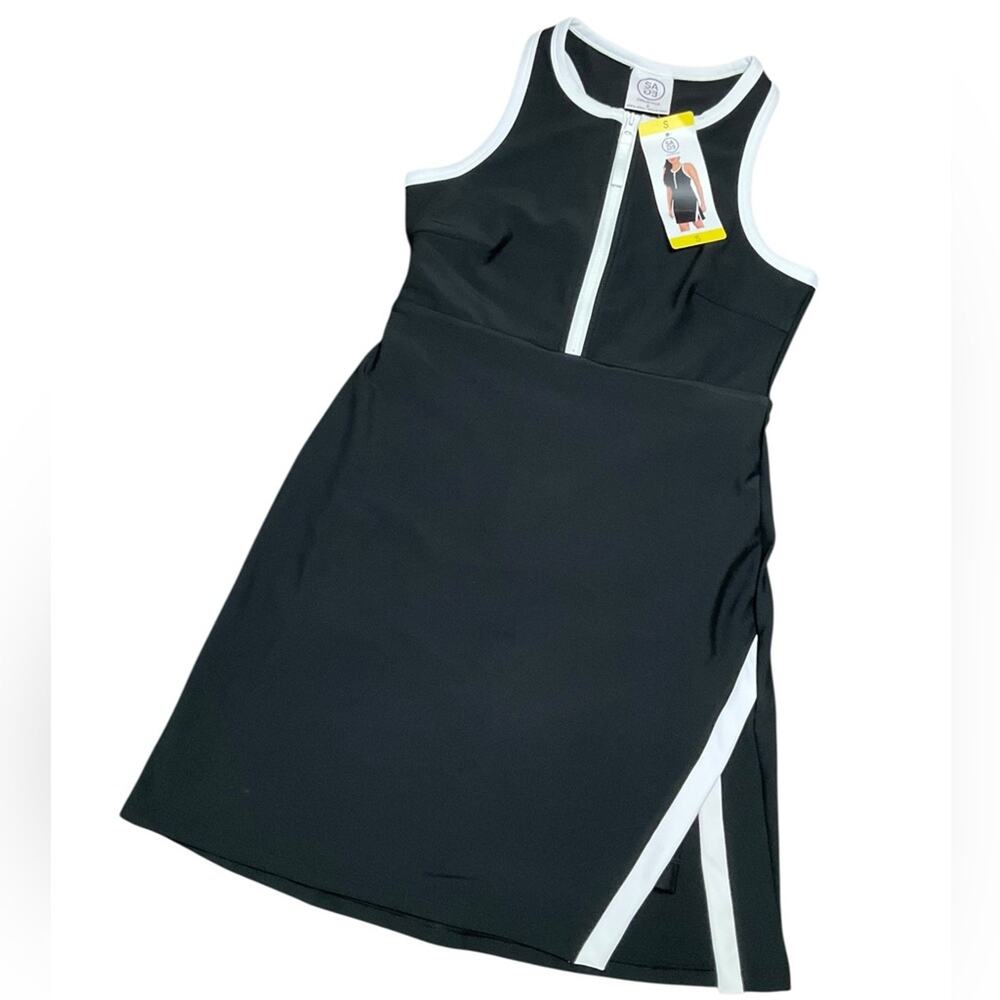 Sage Collective Women's Activewear Skort Dress Black White Size Small NWT